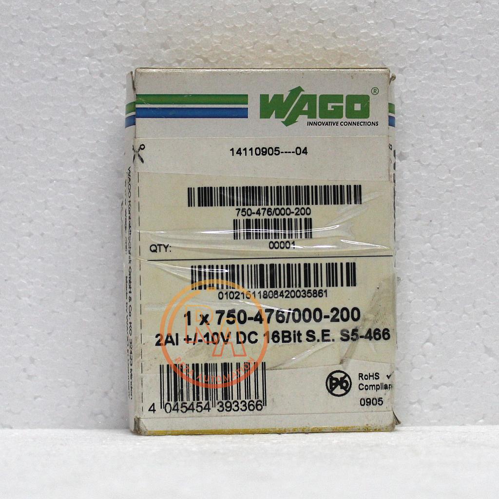 Wago 750-476/000-200 Analog Input Module 2AI 24VDC