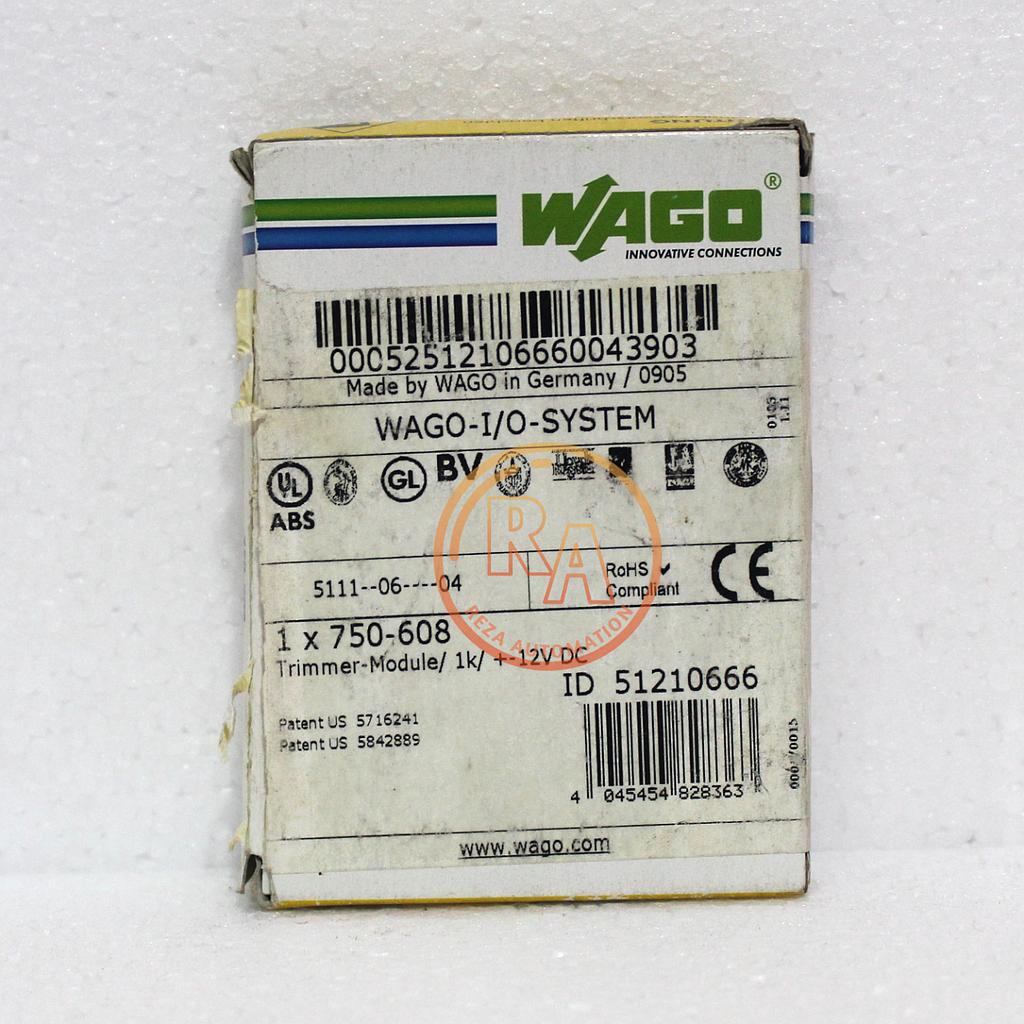 Wago 750-608 Trimmer-module/ 1k/ +-12v Dc