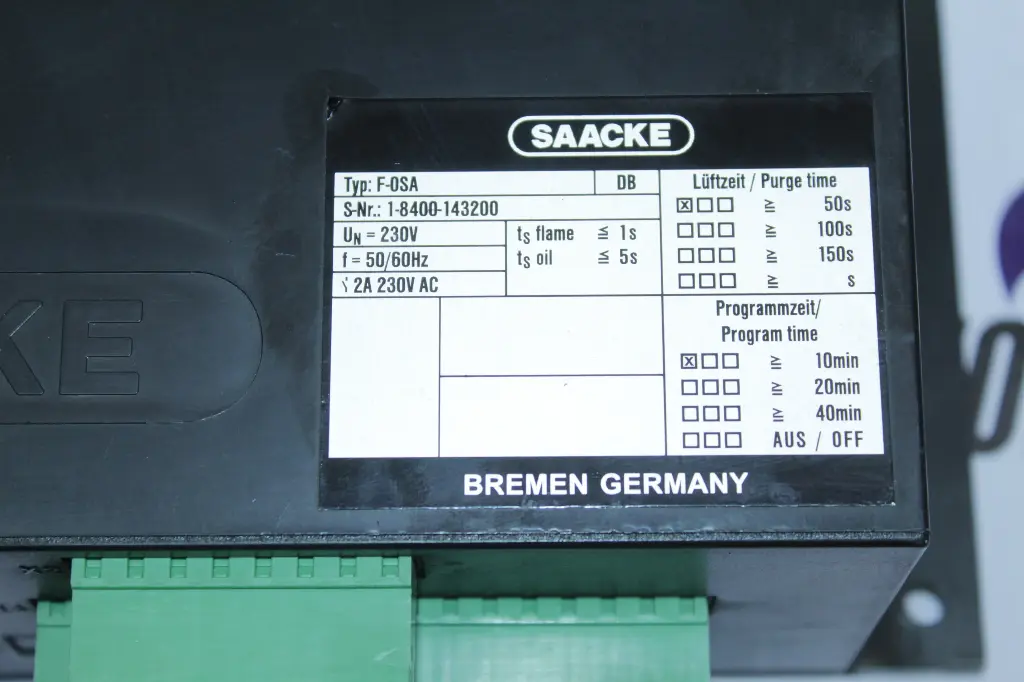 SAACKE F-0SA FIRING CONTROLLER